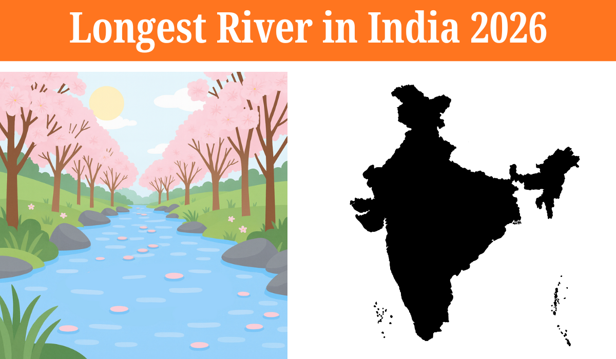 Longest River in India 2026 : भारत की सबसे लंबी नदी 2026